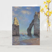 Claude Monet Cliffs bij Etretat Impressionist Kaart (Gele Bloem)
