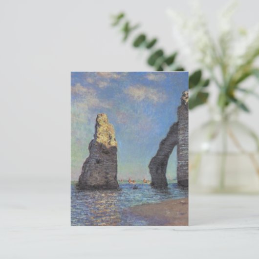 Claude Monet Cliffs bij Etretat Impressionist Pain Briefkaart (Staand voorkant)