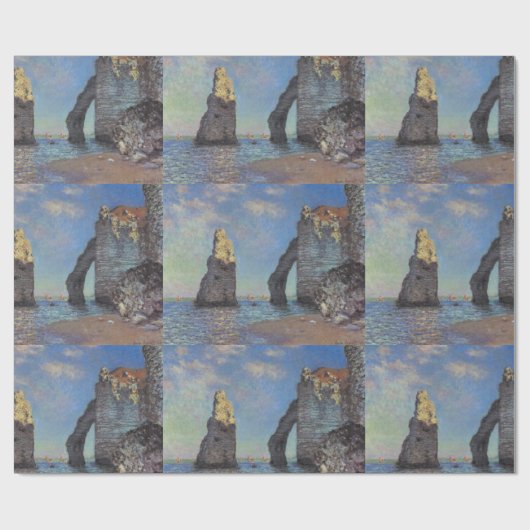 Claude Monet Cliffs bij Etretat Impressionist Pain Cadeaupapier (Vlak)