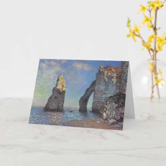 Claude Monet Cliffs bij Etretat Impressionist Pain Kaart (Gele Bloem)