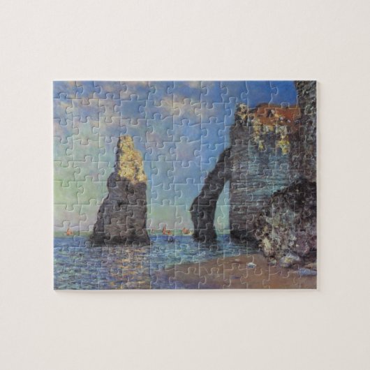 Claude Monet Cliffs bij Etretat Impressionist Pain Legpuzzel (Horizontaal)