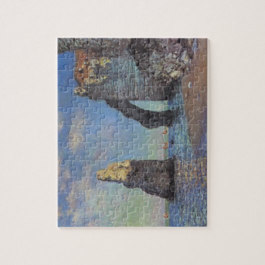 Claude Monet Cliffs bij Etretat Impressionist Pain Legpuzzel (Verticaal)