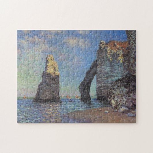 Claude Monet Cliffs bij Etretat Impressionist Pain Legpuzzel (Horizontaal)