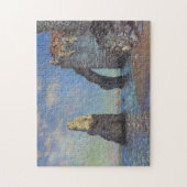 Claude Monet Cliffs bij Etretat Impressionist Pain Legpuzzel (Verticaal)