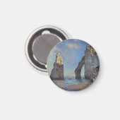 Claude Monet Cliffs bij Etretat Impressionist Pain Magneet (Voorkant / Achterkant)