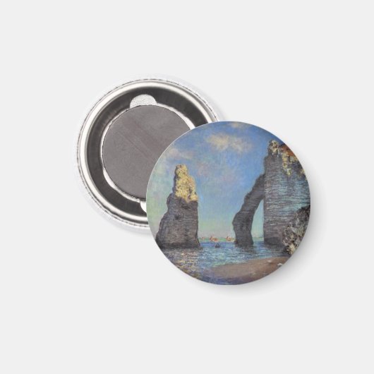Claude Monet Cliffs bij Etretat Impressionist Pain Magneet (Voorkant / Achterkant)