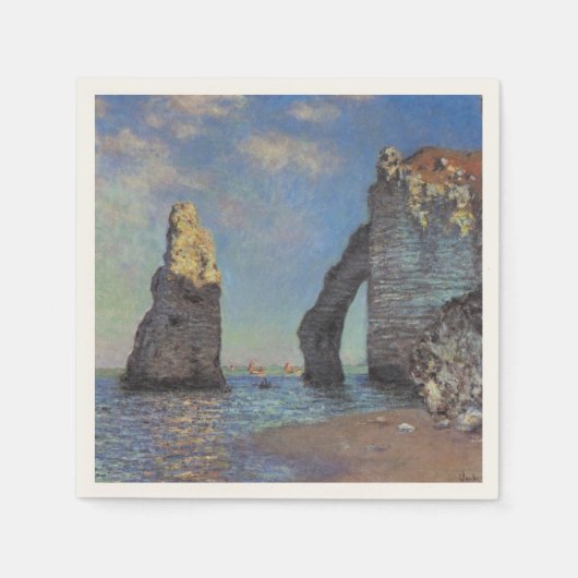 Claude Monet Cliffs bij Etretat Impressionist Pain Servet (Voorkant)
