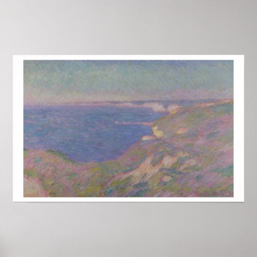 Claude Monet | Cliffs nabij Dieppe Poster (Voorkant)