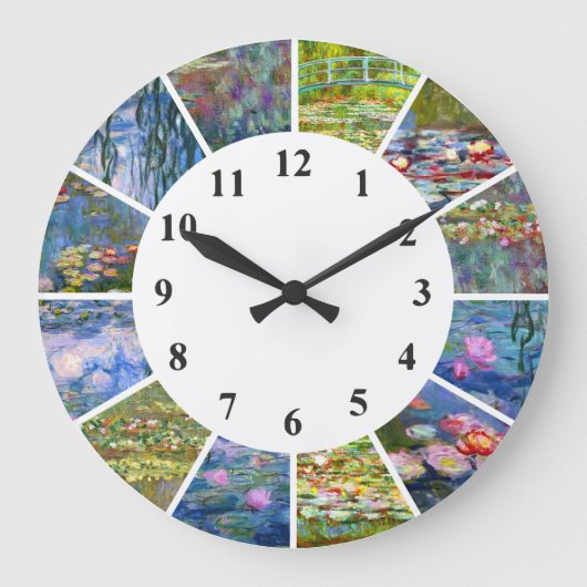 Claude Monet Clock Water Lilies Paintings Artwork Grote Klok (Voorkant)