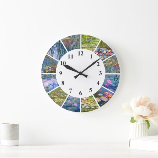 Claude Monet Clock Water Lilies Paintings Artwork Grote Klok (Huis)