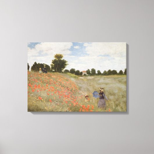 Claude Monet – Coquelicots – La promenade – 1873 Canvas Afdruk (Voorkant)