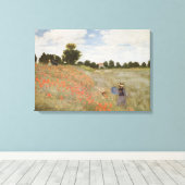 Claude Monet – Coquelicots – La promenade – 1873 Canvas Afdruk (Insitu (Houten vloer))