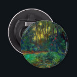 Claude Monet - Corner of a Pond with Waterlilies Button Flesopener<br><div class="desc">Coin du bassin aux nympheas / Corner of a Pond with Waterlilies - Claude Monet,  Oil on Canvas,  1918</div>