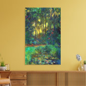 Claude Monet - Corner of a Pond with Waterlilies Canvas Afdruk (Insitu (Woonkamer))