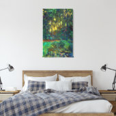 Claude Monet - Corner of a Pond with Waterlilies Canvas Afdruk (Insitu (Slaapkamer))