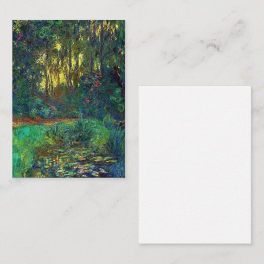 Claude Monet - Corner of a Pond with Waterlilies Notitiekaartje (Voorkant / Achterkant)