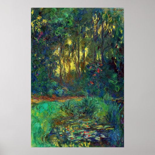 Claude Monet - Corner of a Pond with Waterlilies Poster (Voorkant)