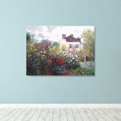 Claude Monet Corner of the Garden Fine Art Canvas Afdruk (Insitu (Houten vloer))