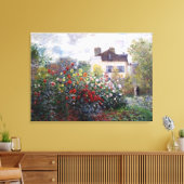 Claude Monet Corner of the Garden Fine Art Canvas Afdruk (Insitu (Woonkamer))
