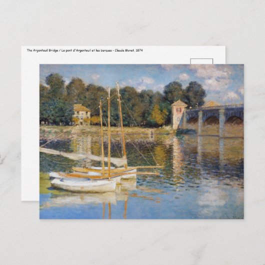 Claude Monet - De Argentijnse Brug Briefkaart (Voorkant / Achterkant)