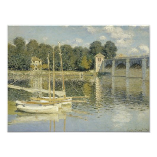 Claude Monet - De Argentijnse Brug Foto Afdruk (Voorkant)