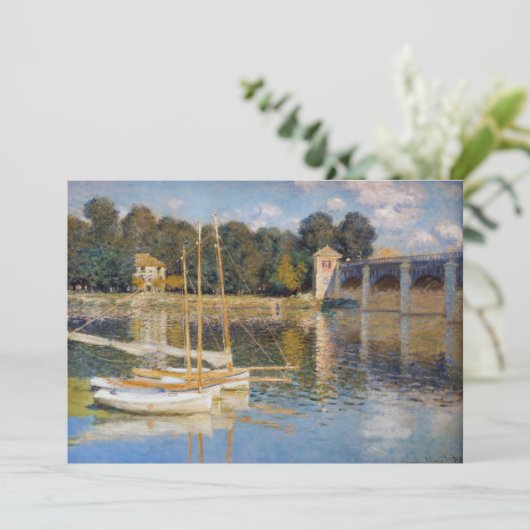 Claude Monet - De Argentijnse Brug Kaart (Staand voorkant)