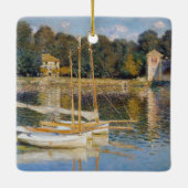 Claude Monet - De Argentijnse Brug Keramisch Ornament (Achterkant)