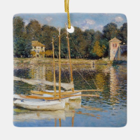 Claude Monet - De Argentijnse Brug Keramisch Ornament (Voorkant)