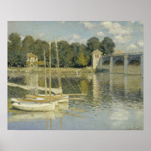 Claude Monet - De Argentijnse Brug Poster (Voorkant)