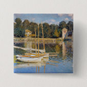 Claude Monet - De Argentijnse Brug Vierkante Button 5,1 Cm (Voorkant)