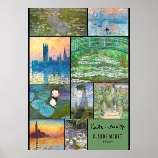Claude Monet - De beroemdste schilderijen Poster (Voorkant)