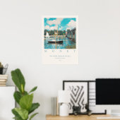 Claude Monet De Brug bij Argenteuil Art Print (Thuiskantoor)