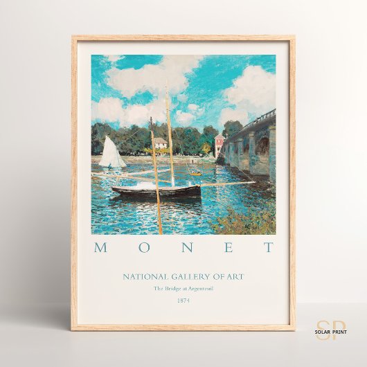 Claude Monet De Brug bij Argenteuil Art Print