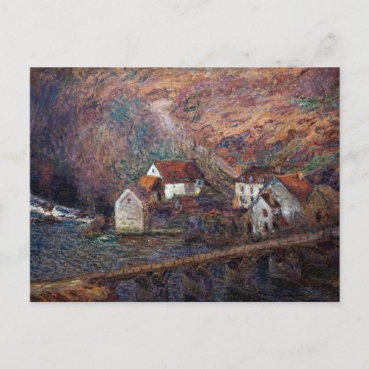 Claude Monet - De brug bij Vervy Briefkaart (Voorkant)