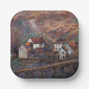 Claude Monet - De Brug bij Vervy Papieren Bordje
