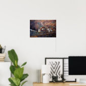 Claude Monet - De Brug bij Vervy Poster (Thuiskantoor)