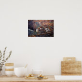 Claude Monet - De Brug bij Vervy Poster (Keuken)