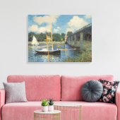 Claude Monet | De brug in Argenteuil Canvas Afdruk (Insitu (Woonkamer))