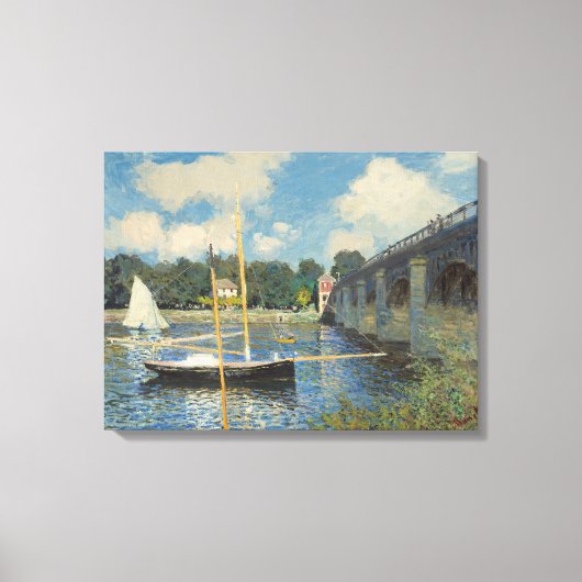 Claude Monet | De brug in Argenteuil Canvas Afdruk (Voorkant)