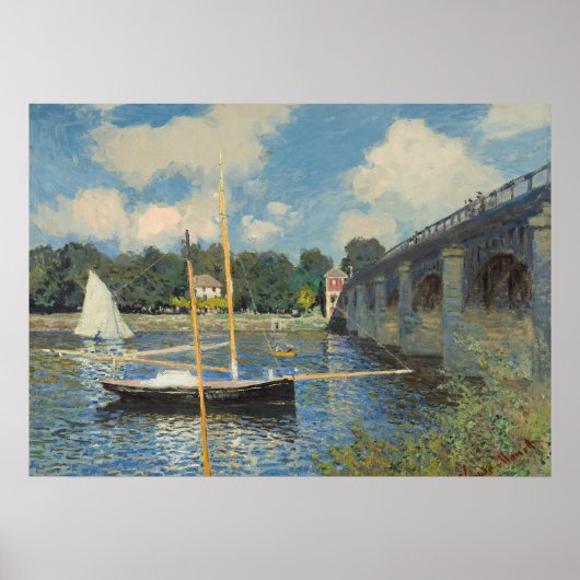 Claude Monet | De brug in Argenteuil Poster (Voorkant)