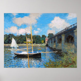 Claude Monet: De brug in Argenteuil Poster