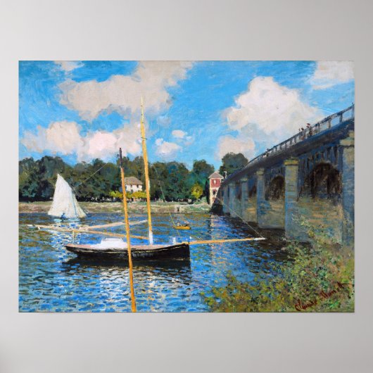 Claude Monet: De brug in Argenteuil Poster (Voorkant)