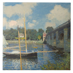 Claude Monet   De brug in Argenteuil Tegeltje