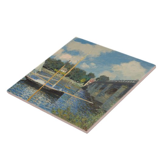 Claude Monet | De brug in Argenteuil Tegeltje (Zijkant)
