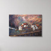 Claude Monet - De brug in Vervy Canvas Afdruk (Voorkant)