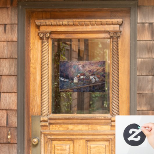 Claude Monet - De brug in Vervy Raamsticker (Huis Deur)