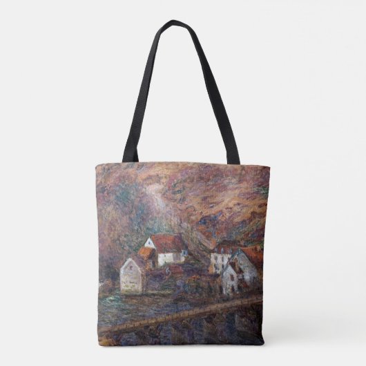 Claude Monet - De brug in Vervy Tote Bag (Achterkant)