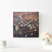 Claude Monet - De brug in Vervy Vierkante Klok (Huis)