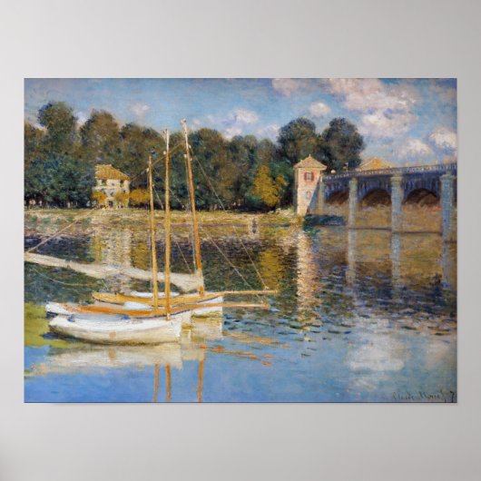 Claude Monet - De brug van Argenteuil Poster (Voorkant)