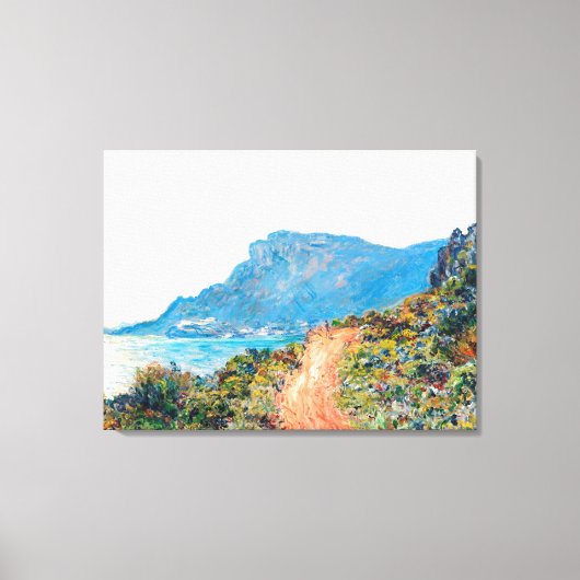 Claude Monet De Corniche bij Monaco Canvas Afdruk (Voorkant)